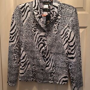 Bala Black and White Animal Print Jacket